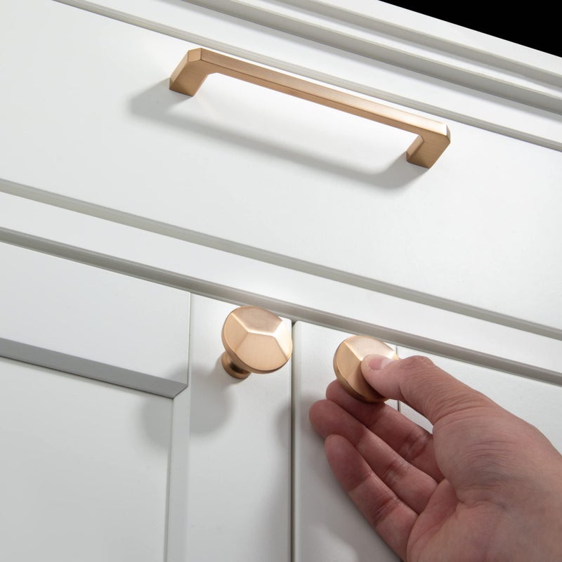 TUNNY 10 Pack Modern Cabinet Handles-6.3""/160mm Screw Spacing Matte Champagne Brushed Solid Furniture Hardware Handles Cabinet Hardware Kitchen Cabinet Handles for Bathroom Drawer Pulls - Image 5